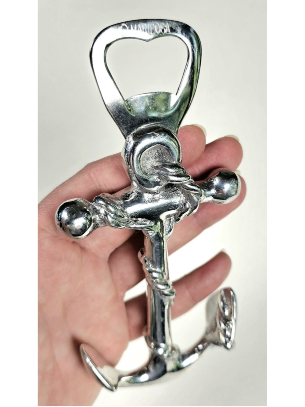 Mariposa Recycled Aluminum Anchor Bottle Opener Vintage Nautical Barware - Picture 6 of 8